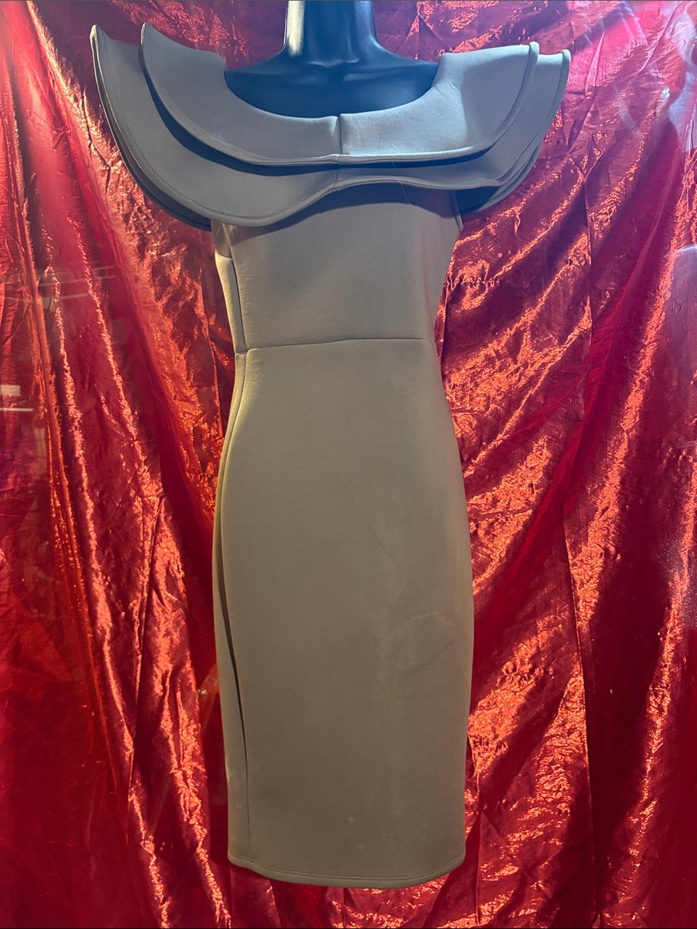 Bodycon Dress with Statement Collar
